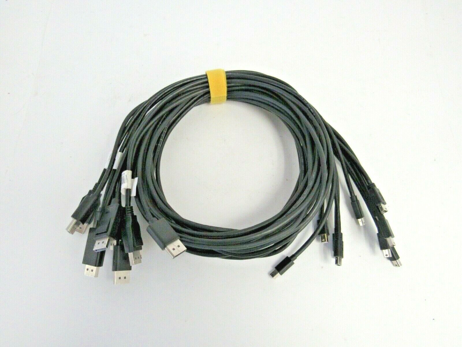Lot of 10 6ft mini DisplayPort to DisplayPort Cable 63-5