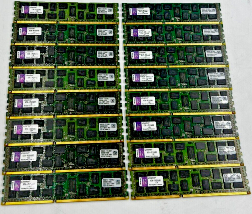 SERVER RAM -KINGSTON *LOT OF 20* 8GB 2RX4 PC3 -10600R KTH-PL313/8G /  TESTED