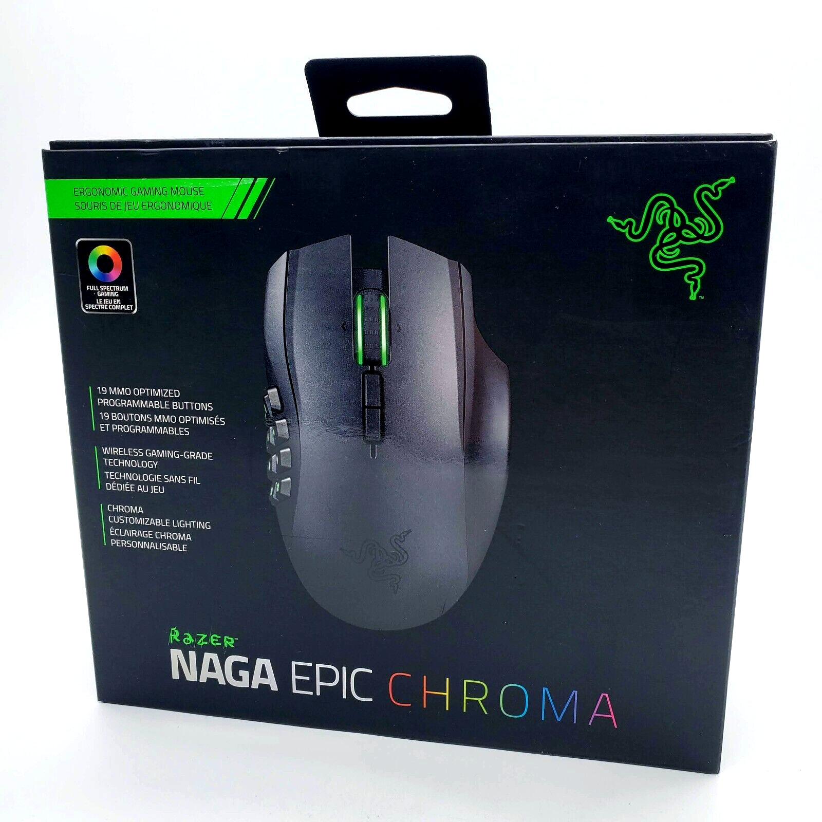 Razer Naga Epic Chroma Wireless Laser Gaming Mouse Black RGB RZ01-00510100-R3U1