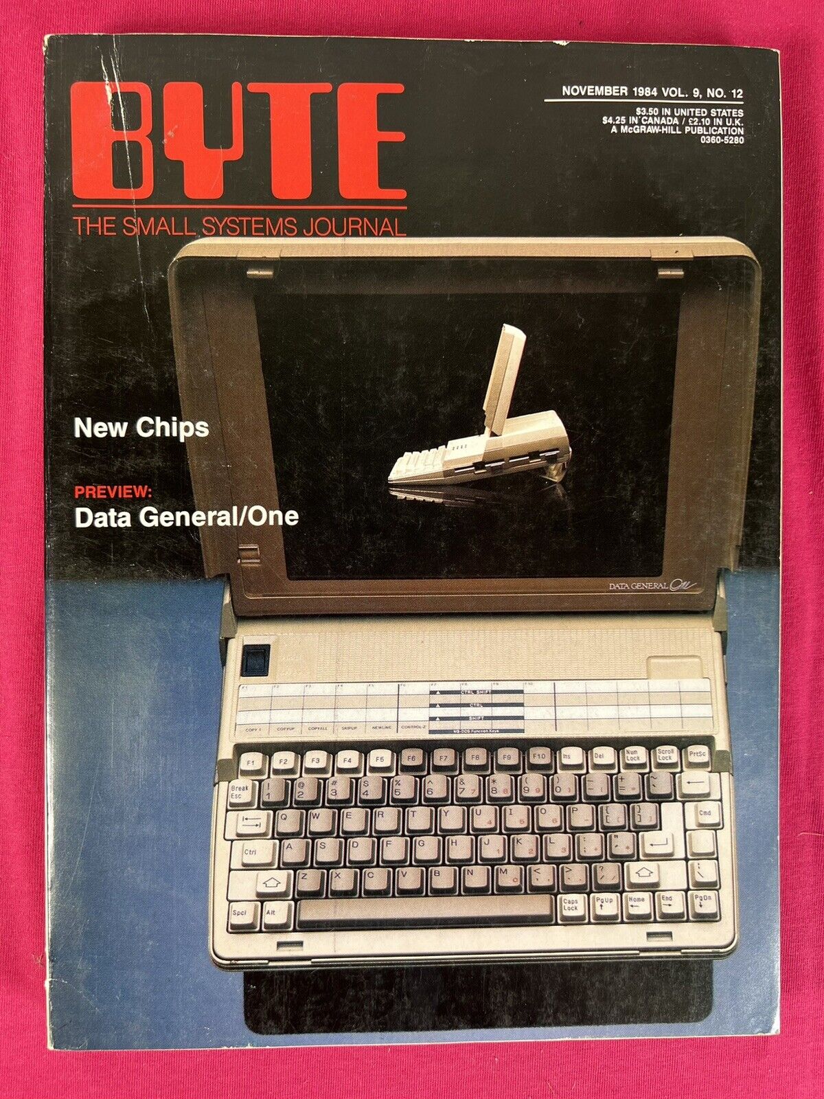 Nov 1984 BYTE MAGAZINE v9 #12 - New Chips, Data General/ One, Apple Macintosh Ad