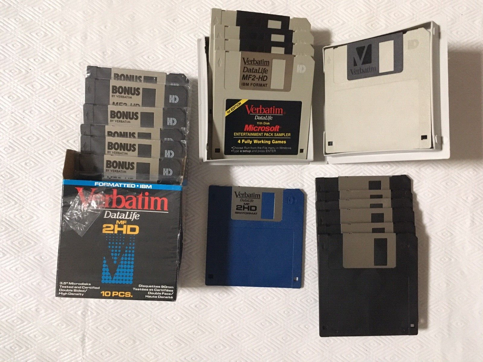 21 Floppy Disk NEW  SONY or VERBATIM 2HD 3.5\