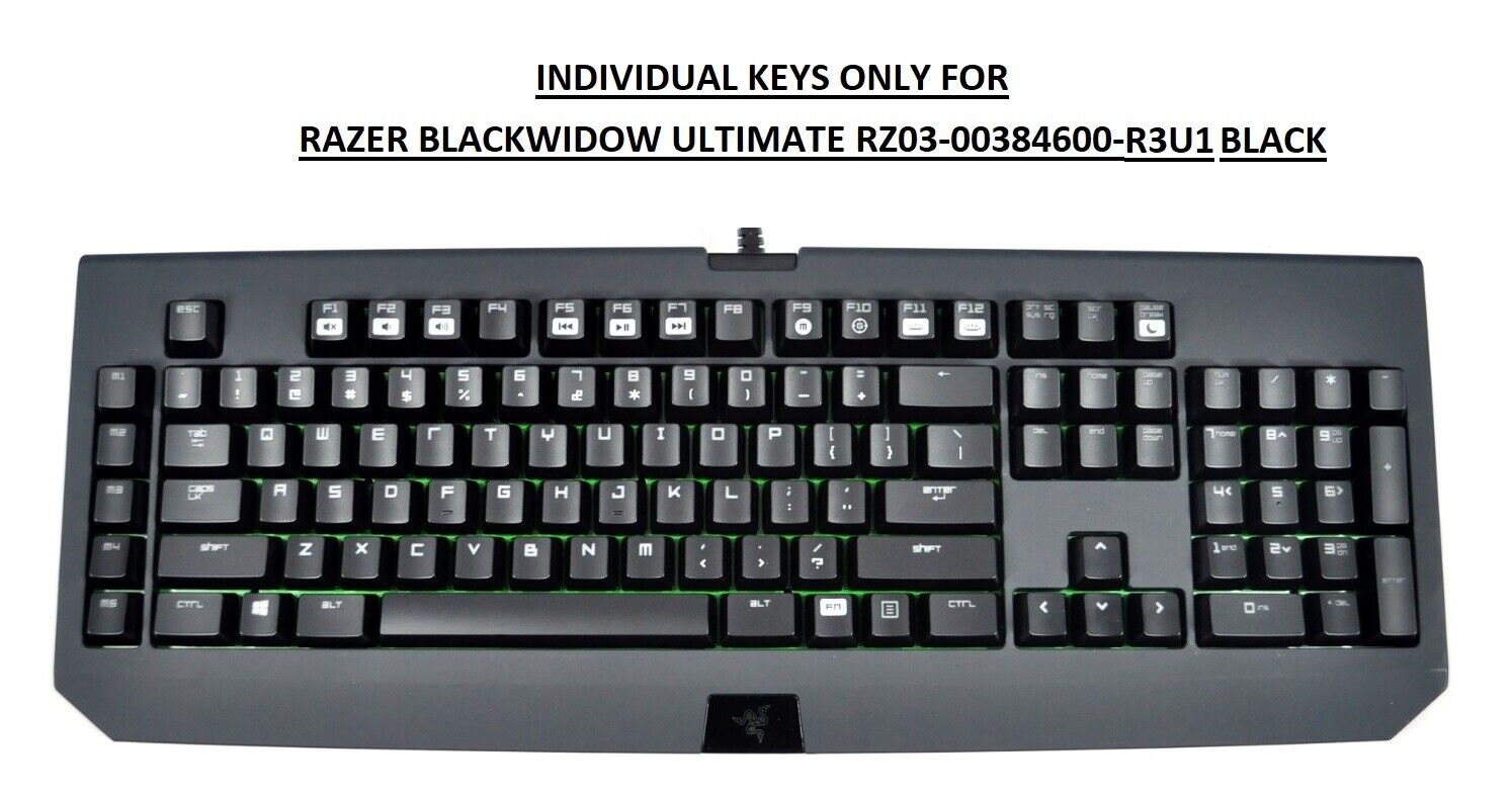 KEYS FOR Razer Blackwidow Ultimate Mechanical Wired Keyboard RZ03-0038