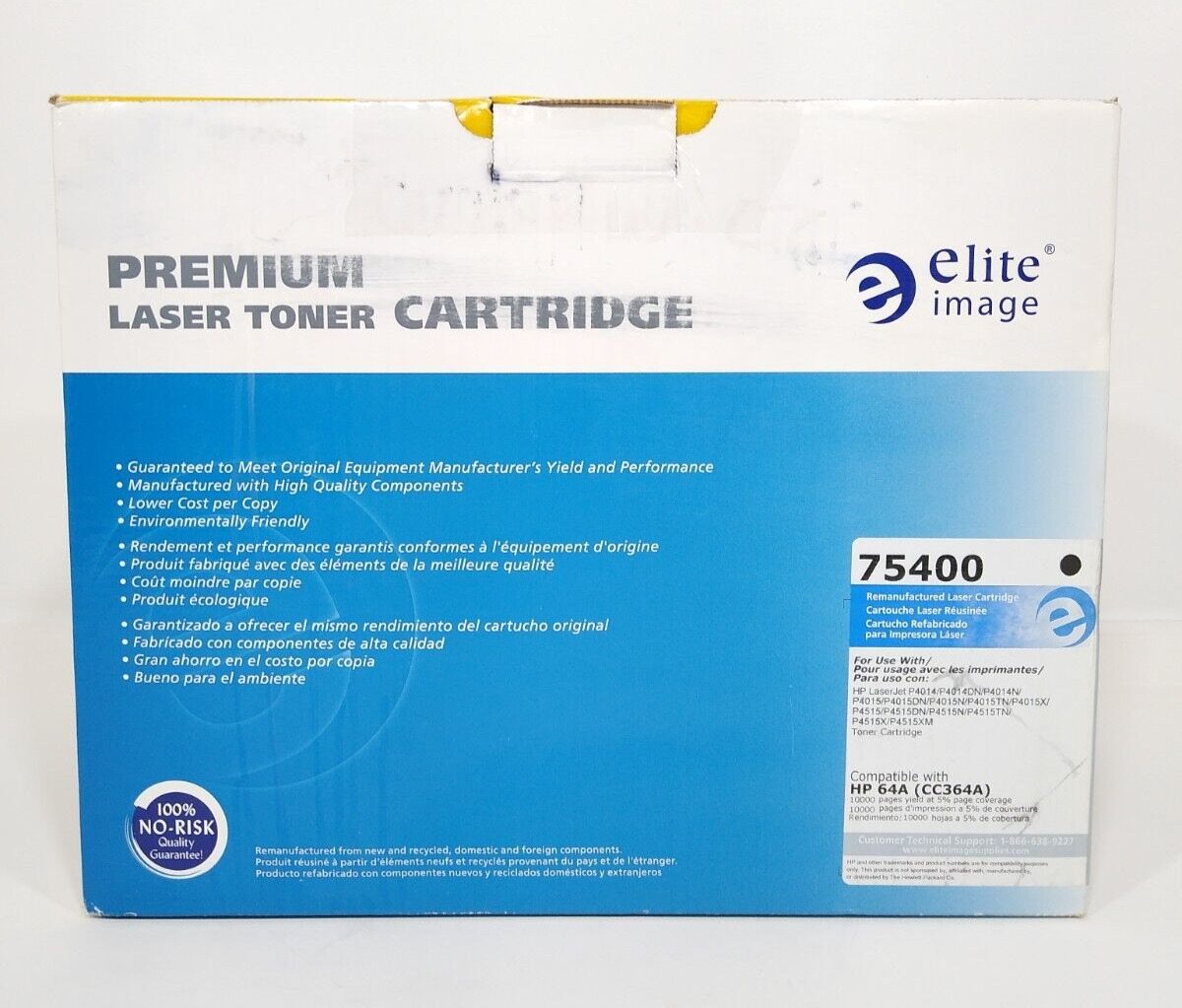 Elite Image Toner Cartridge, HP64A Compatible - 10000 Pg Yield, Black (ELI75400)