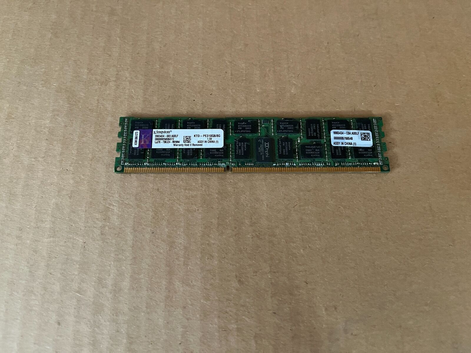 KINGSTON 8GB PC3-8500R DDR3 ECC SERVER MEMORY RAM KTD-PE310Q8/8G I7-9(35)