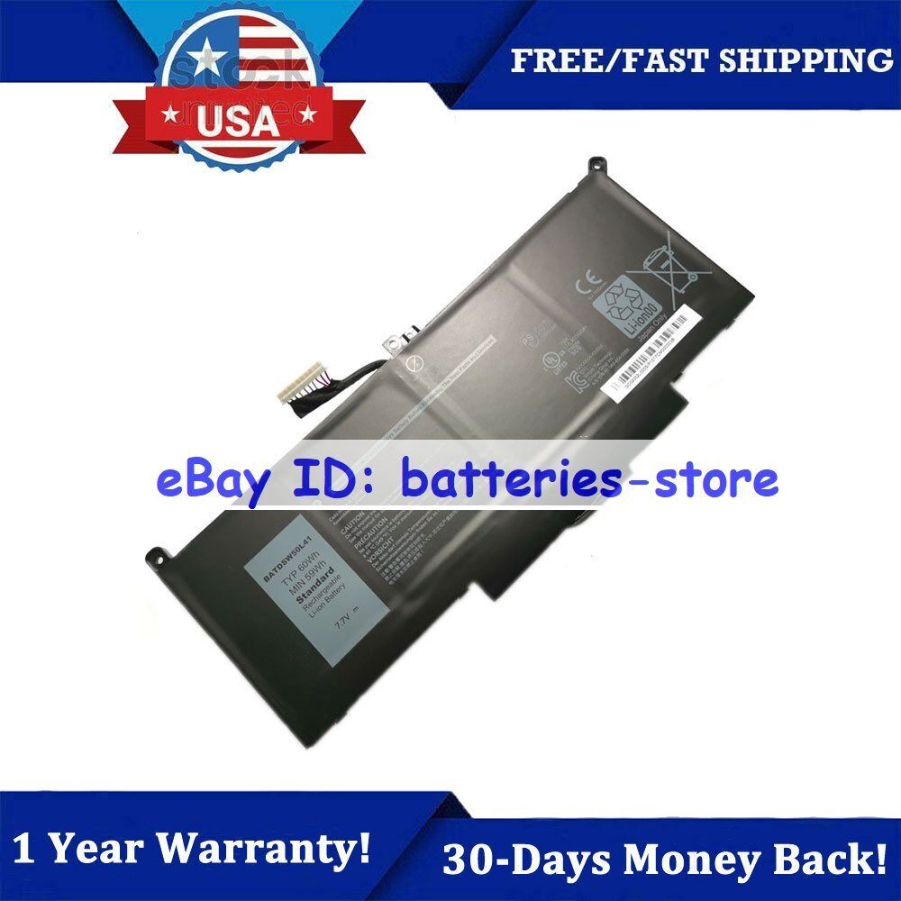 NEW BATDSW50L41 7.7V 59Wh Genuine Laptop Battery For Dell Notebook computer
