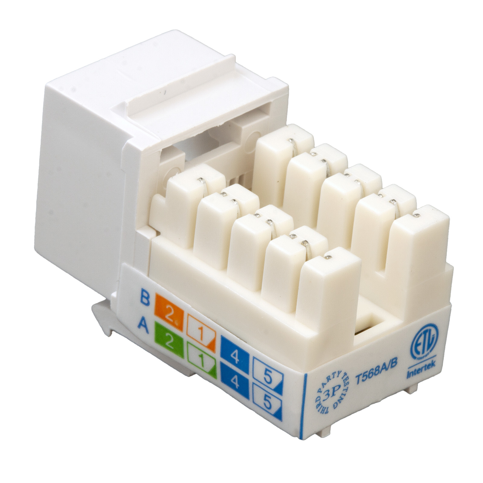 Ethernet Cat6 Jack White Available UL Listed Cat6 - 25 Pack 
