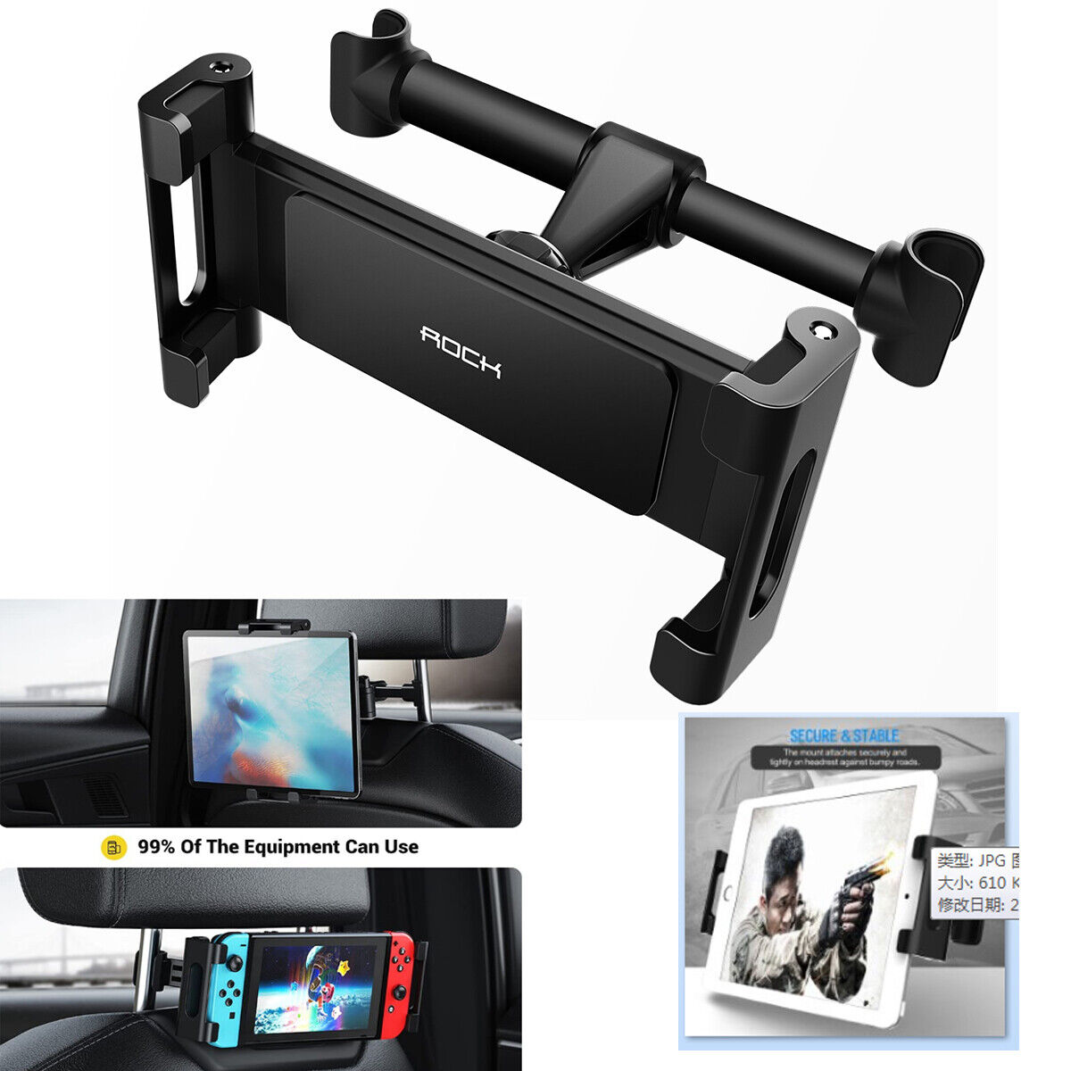 For Phones Tablets Car Tablet Holder Headrest Tablet Mount Tablet Stand Cradle
