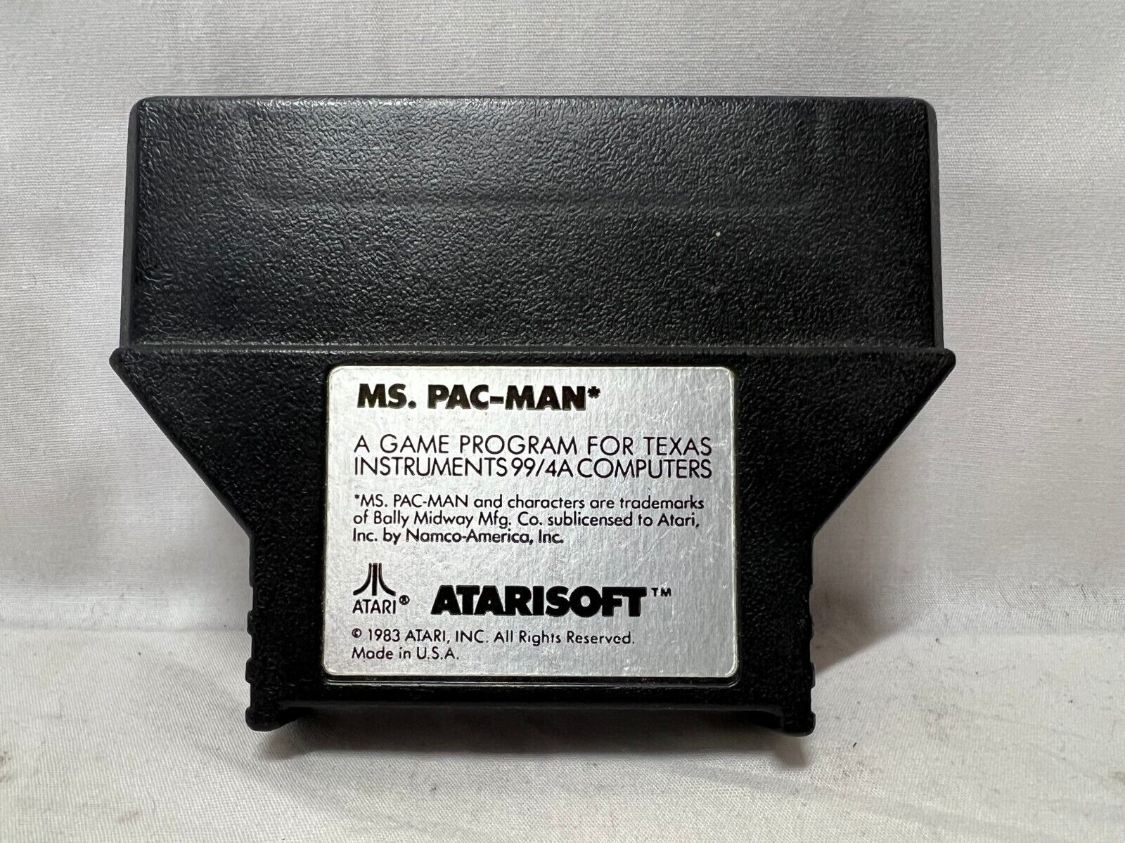 Ms. Pac-Man Game Cartridge Atari TI99/4A TI-99/4A 1983 MS PACMAN UNTESTED/AS IS