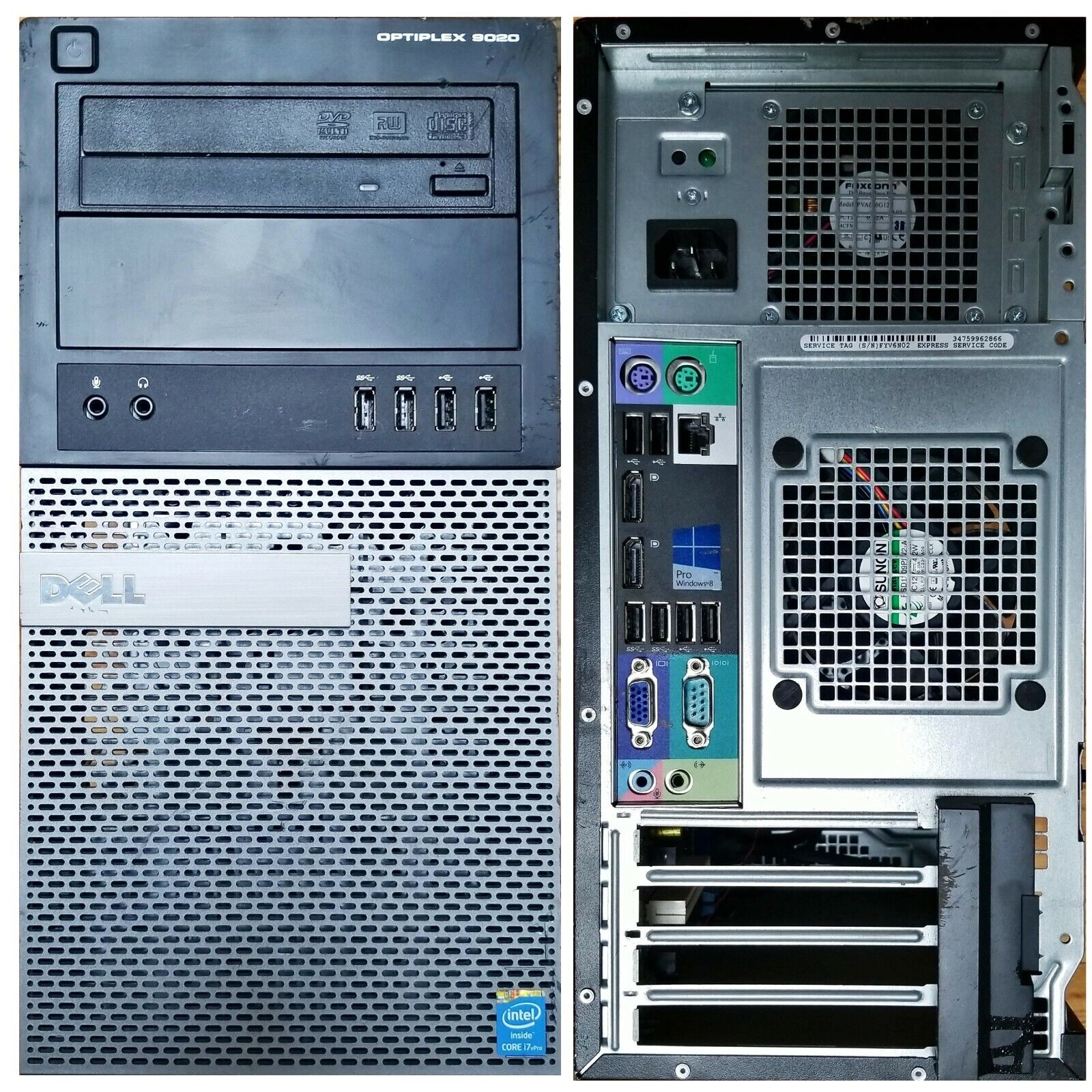 Dell OptiPlex 9020 MT Barebone DVD Heatsink Motherboard Power Supply & HDD + 11