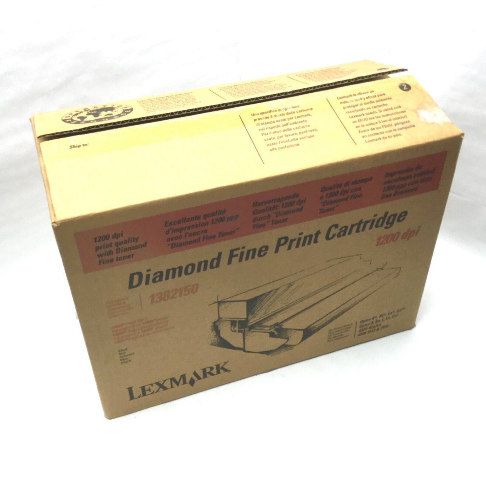 Lexmark 1382150 Diamond Fine Black Print Cartridge 14,000 Page Yield, 1,200DPI 