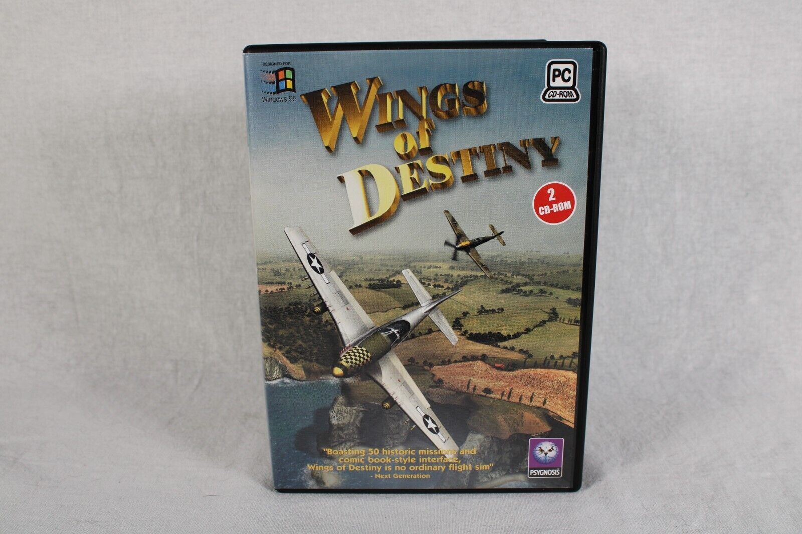 Wings Of Destiny PC CD fly World War II combat flight simulation game 50 mission