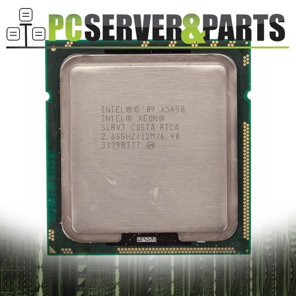 Pair of Intel Xeon X5650 2.66GHz SLBV3 12MB LGA1366 6-Core CPU Processors