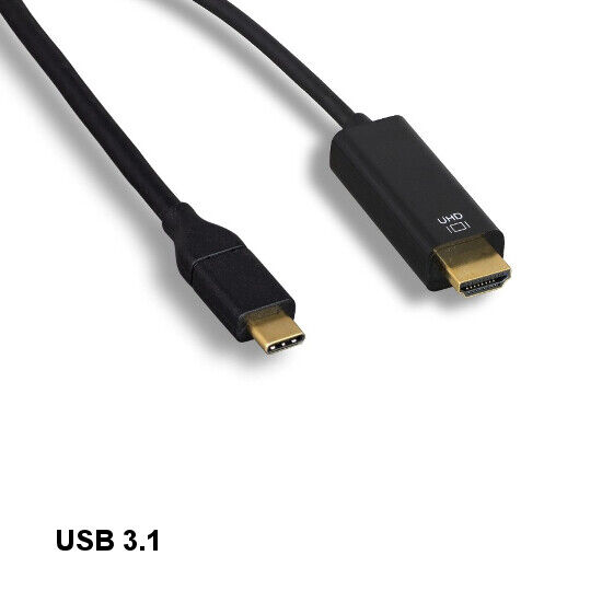 Kentek 6' USB 3.1 Type C To HDMI Cord 4Kx2K 60HZ for PC Smartphone HDTV Monitor