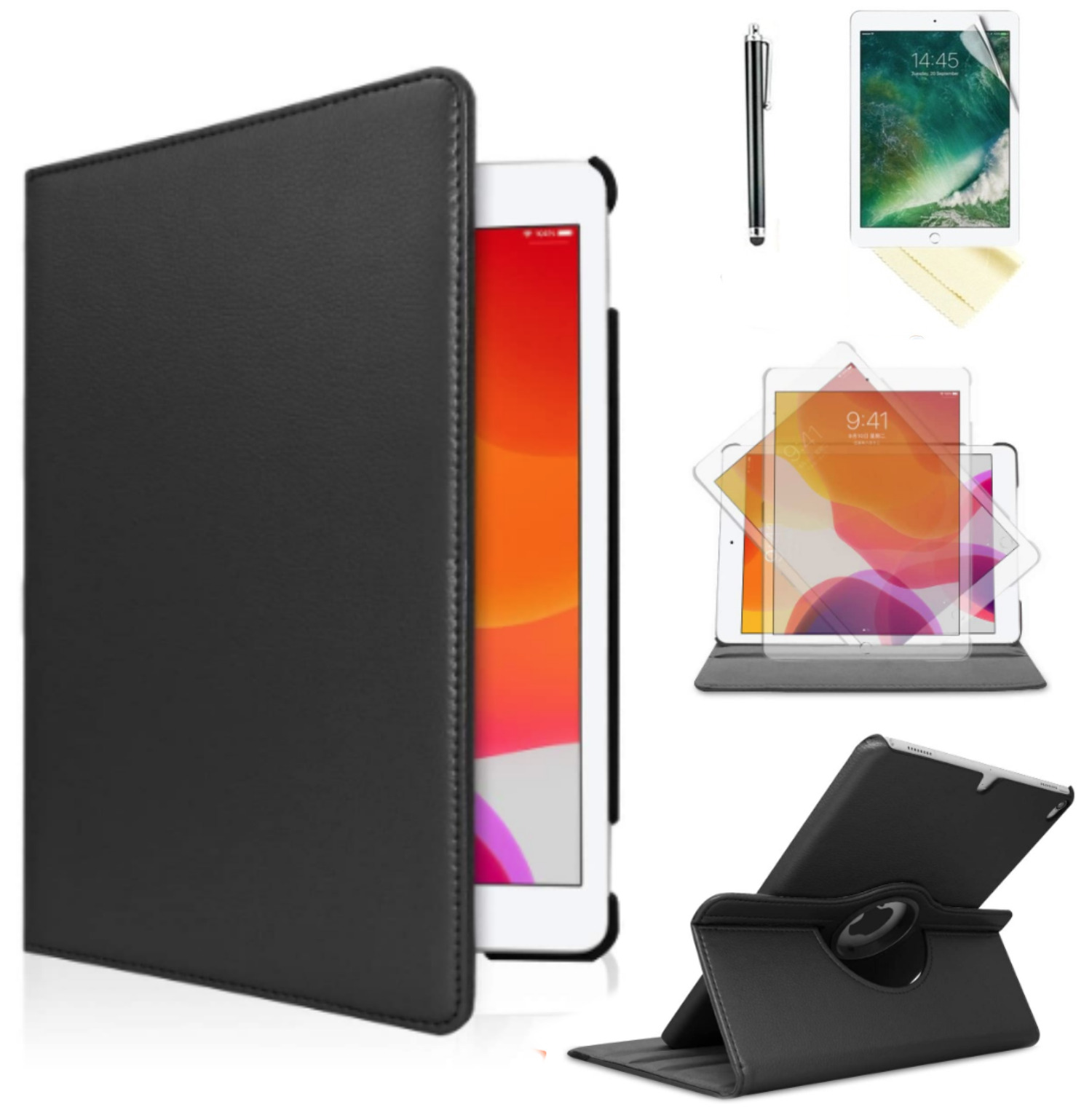  iPad 9th 8th 7th Generation 10.2 inch 360 Rotating PU Leather Smart Stand Case 