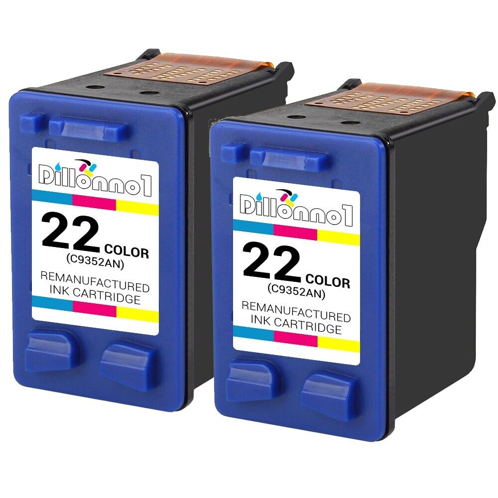 2 Pack Color #22 Ink for HP Officejet 4315 5600 5605 5610 FAX 1250 3180