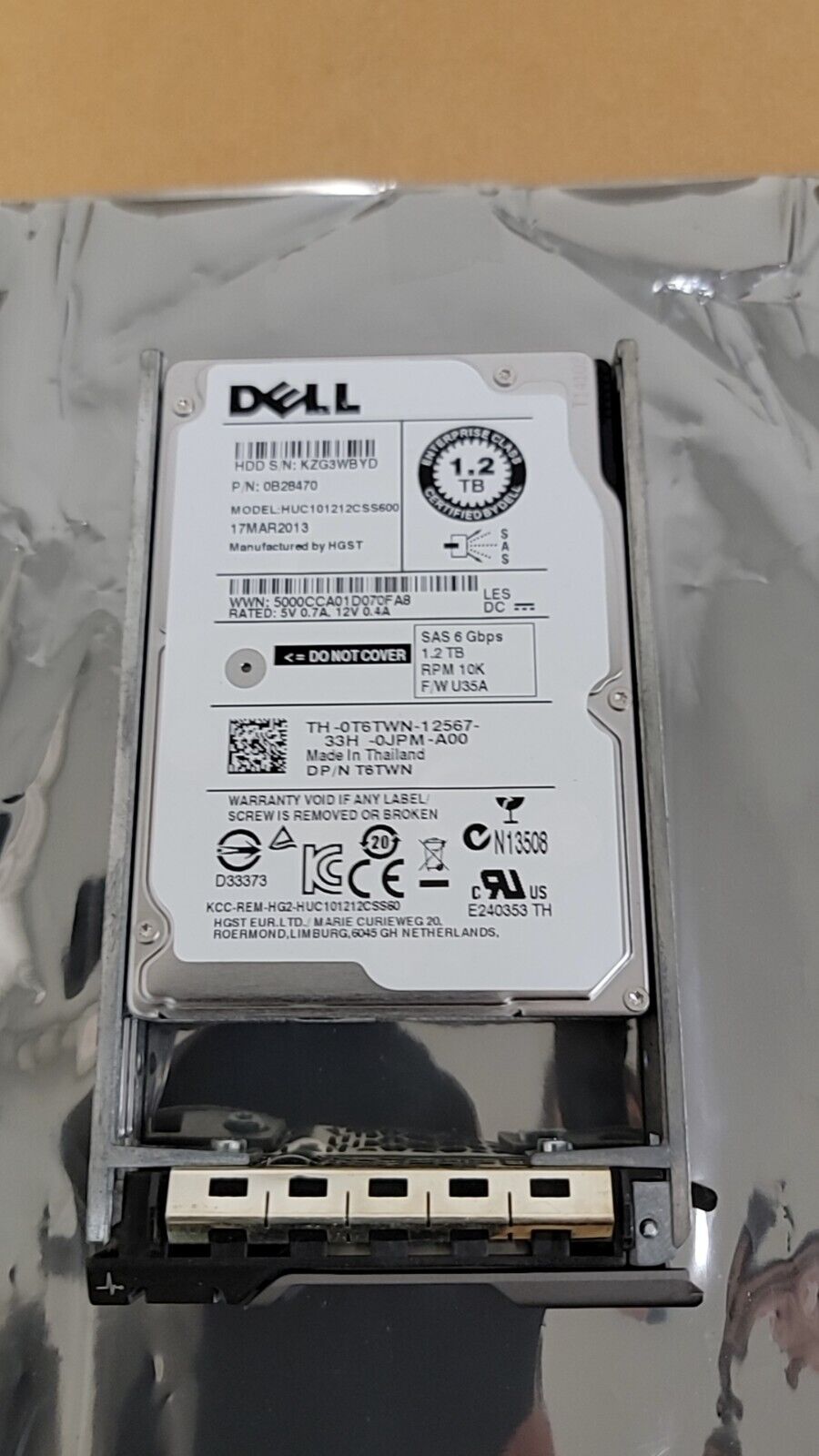 Dell 1.2TB 6G 10K 2.5\