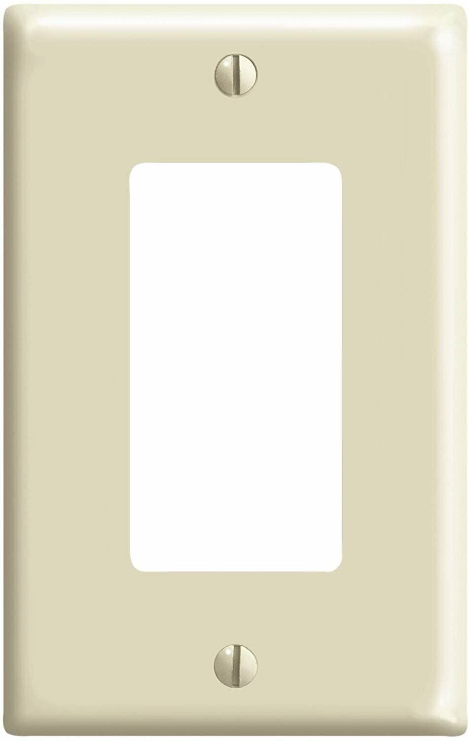 Leviton 80601-I 1-Gang Decora/GFCI Device Wallplate, Midway Size, Thermoset,...