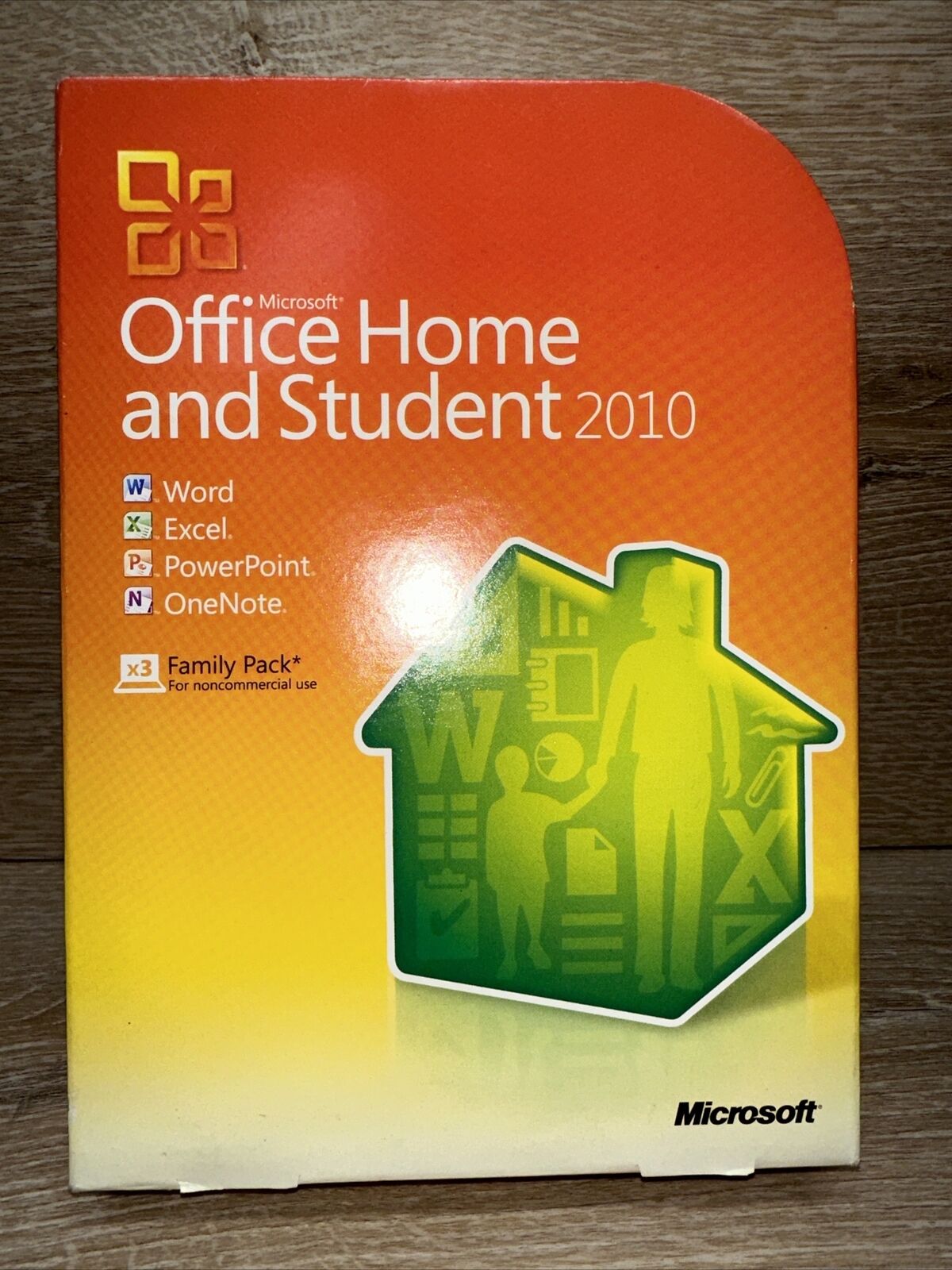 Microsoft Office 2010 Home and Student Family Pack Licensed For 3PCs=RETAIL BOX
