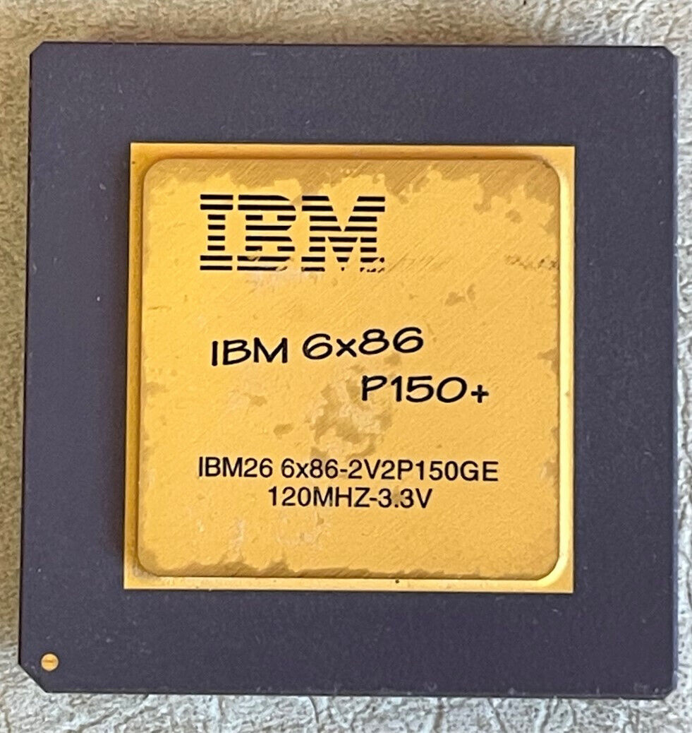 IBM 6x86 P150+ 6X86-2V2P150GE 6x86 150MHz Vintage CPU, GOLD