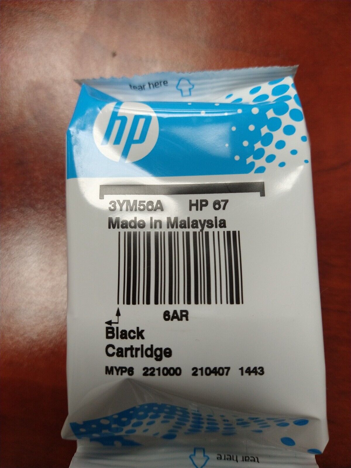 Genuine HP 67 Black Ink Cartridges 3YM56AN for HP Deskjet 4155 EXP 12/2024