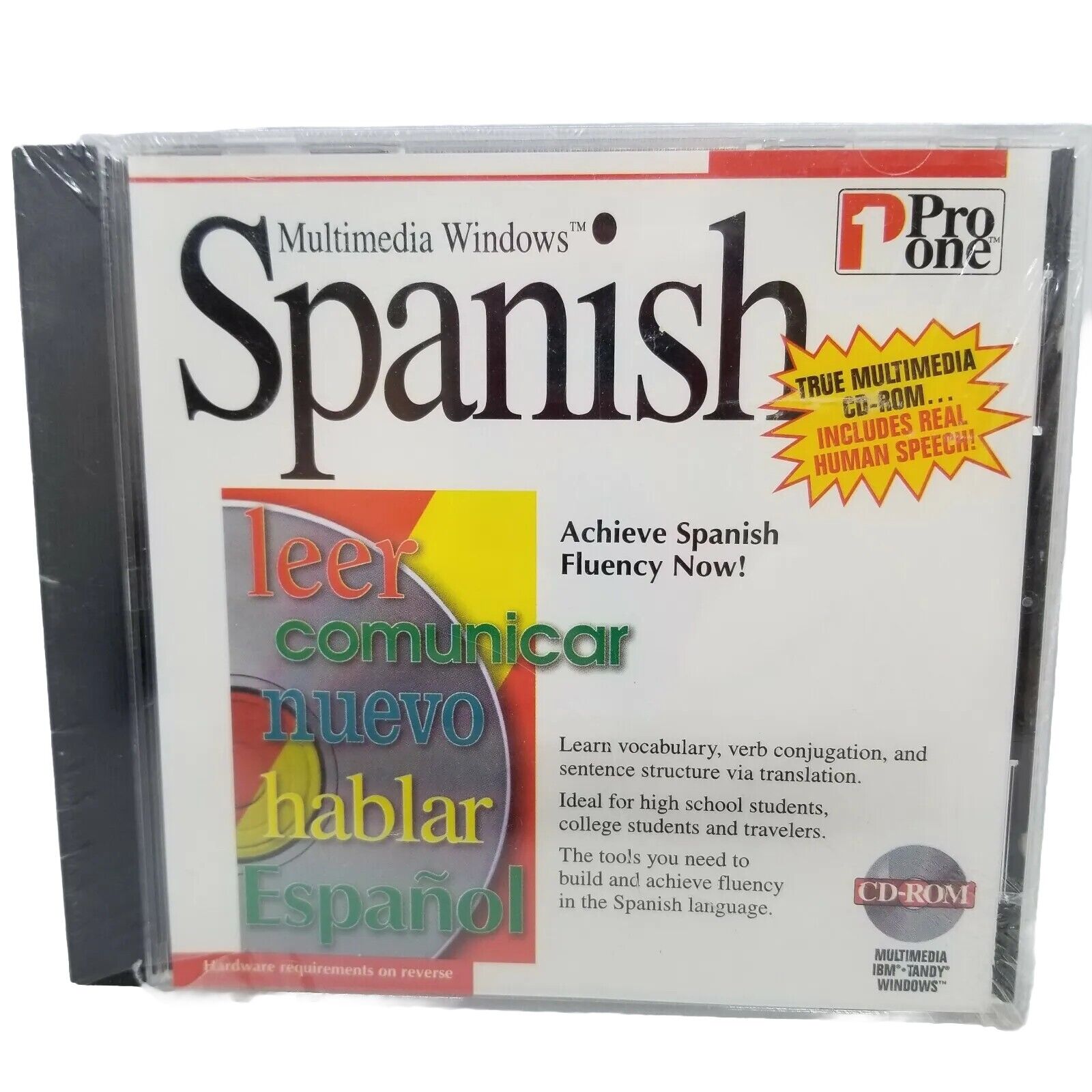 Multimedia Windows Spanish Pro One CD-ROM (PC, 1994) IBM Windows 95 3.1 Sealed