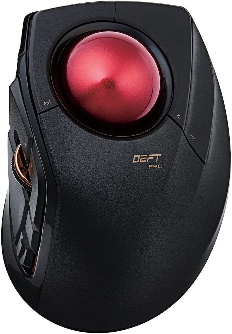ELECOM DEFT PRO Trackball Mouse, Wired, Wireless, Bluetooth 3 Types Connection, 