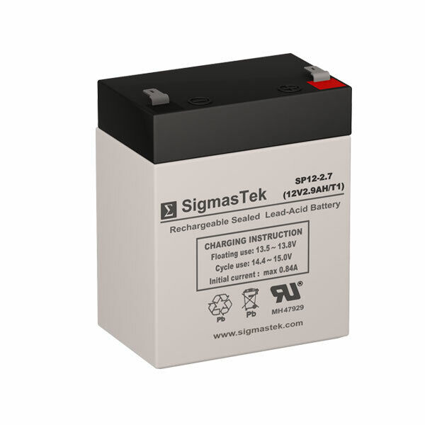 12V 2.7AH T1 SLA  AGM SigmasTek Battery - SP12-2.7 (T1)