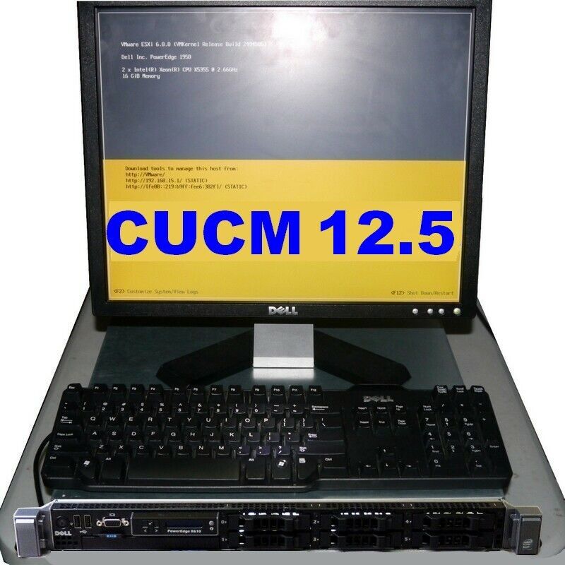 Cisco CCNA CCNP Voice Collaboration Lab CUCM 12.5 Dell R620 Server 32GB 500GB Dr