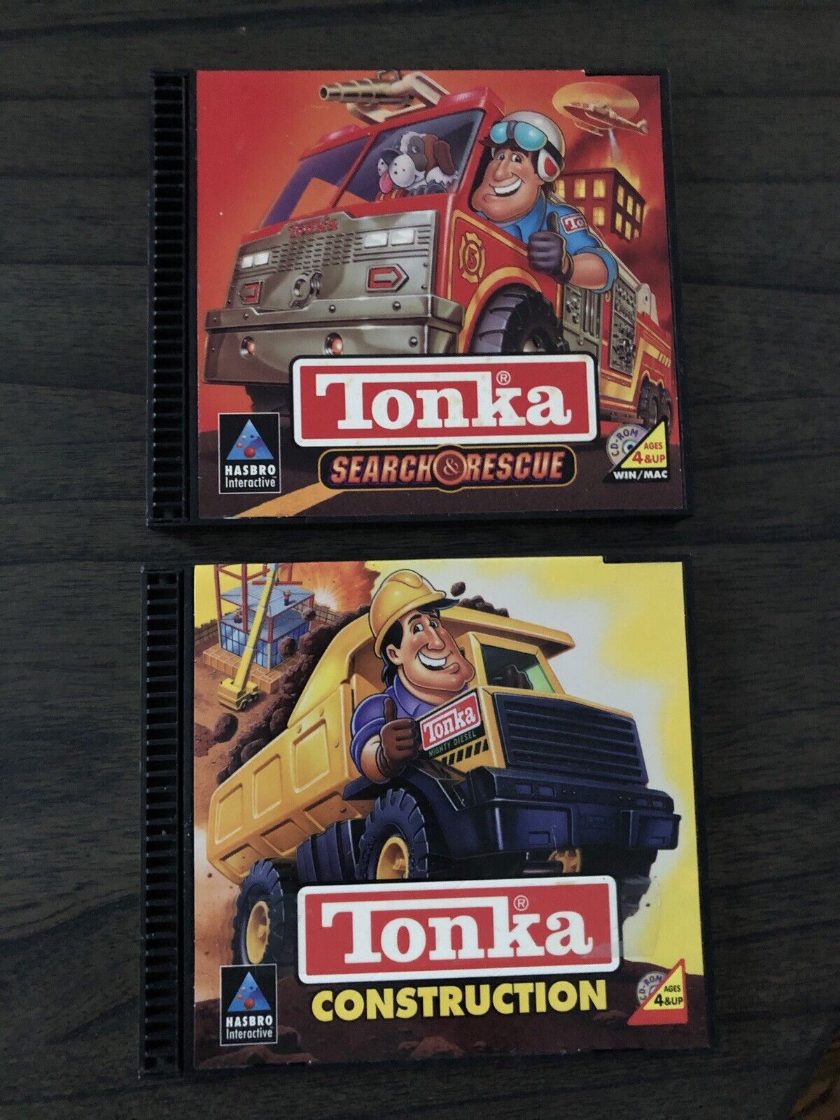 Set Of 2 Vintage 1997 Tonka CDRom Games Win/Mac Construction / Search & Rescue