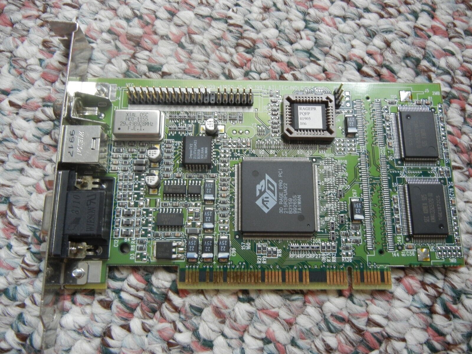Vintage ATI 3D Rage Pro PCI Graphics Video Card VGA