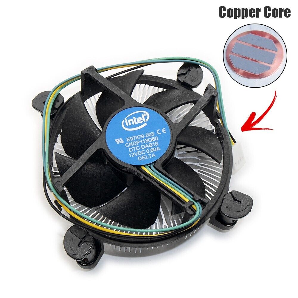 Intel Copper Core i3 i5 i7 Socket LGA 1150 1155 1156 New CPU Fan Heatsink Cooler