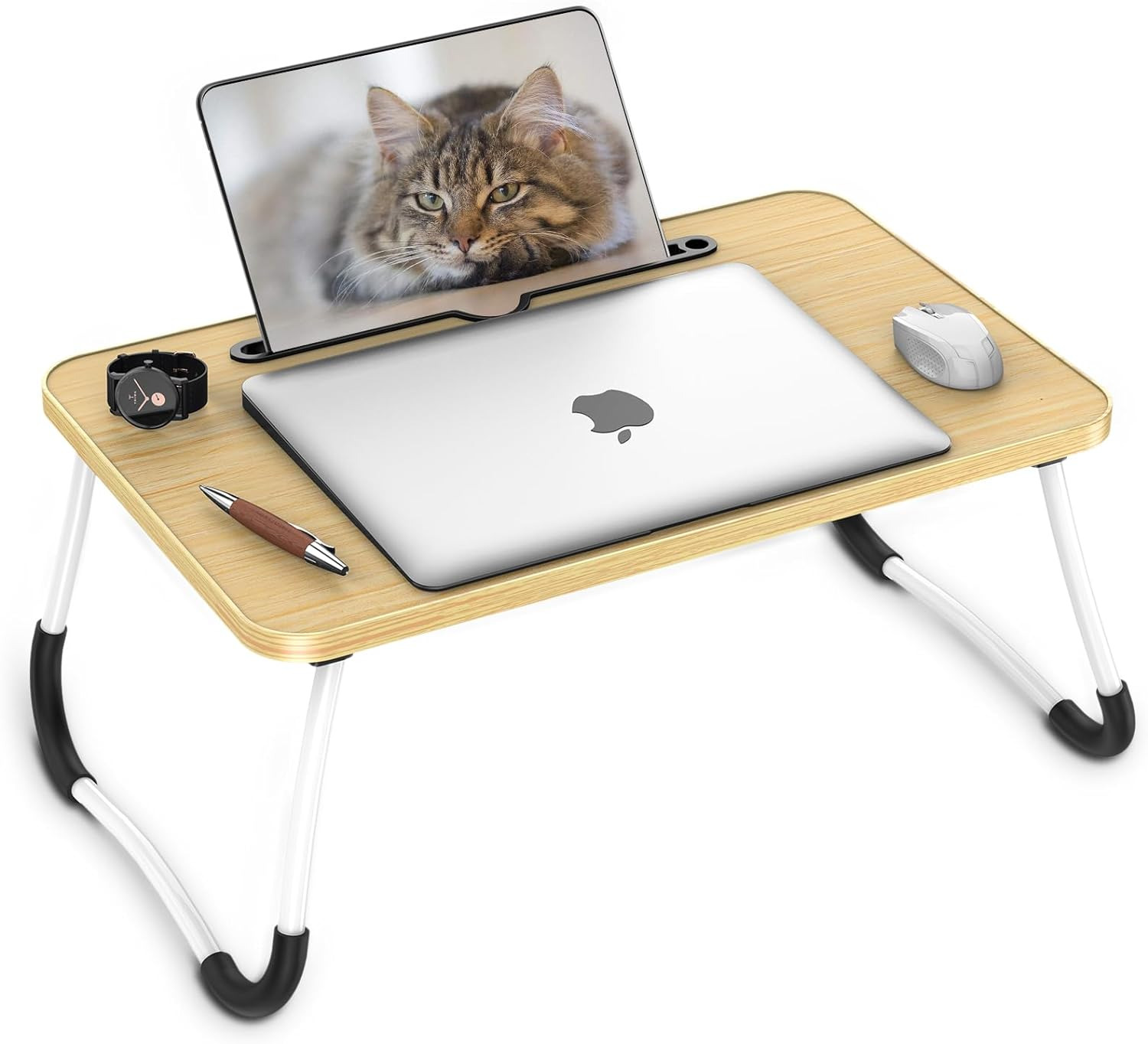 Laptop Lap Desk, Foldable Laptop Table Tray, Laptop Bed Desk Laptop Stand for Be