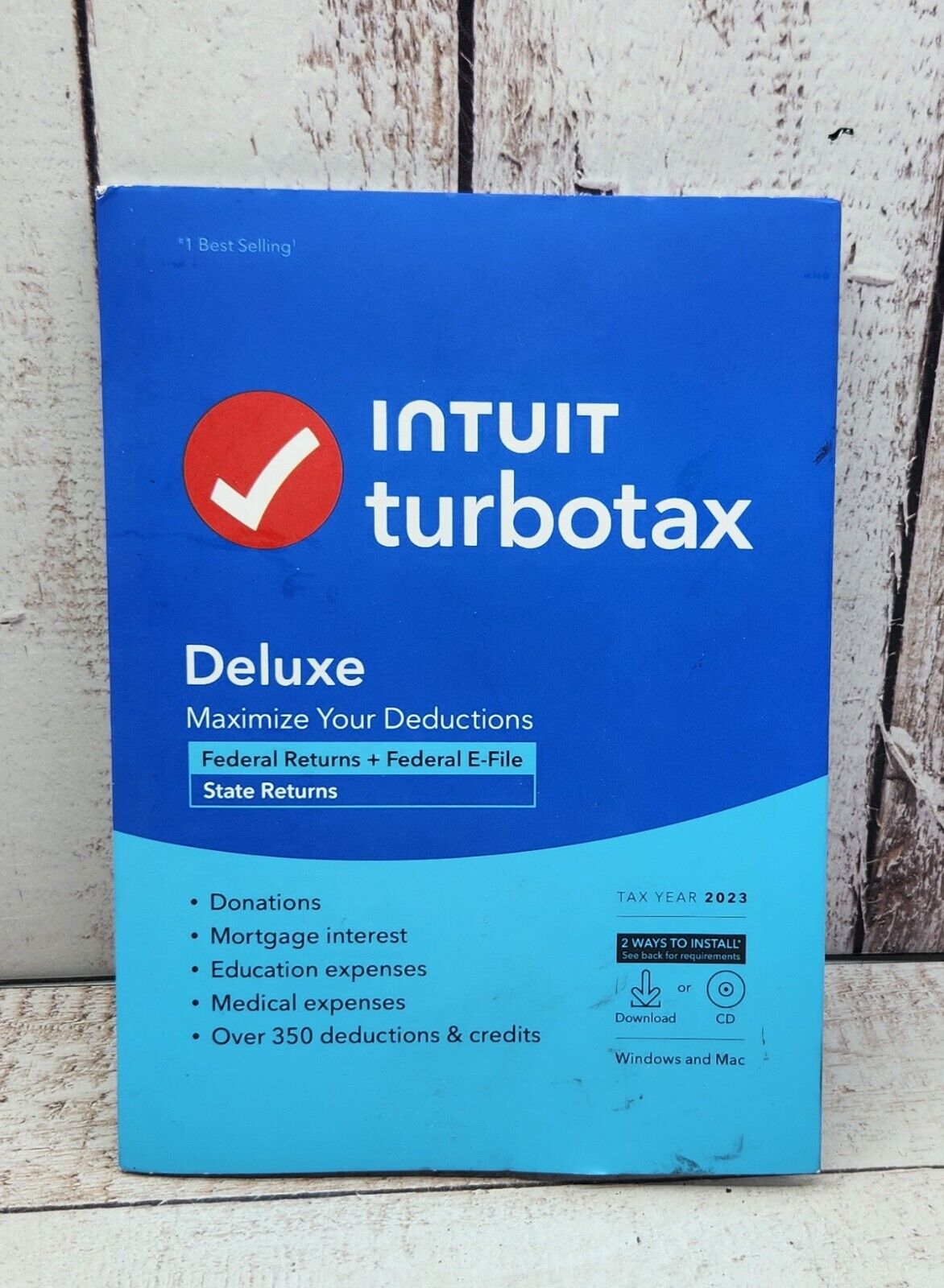 TurboTax 2023 Deluxe Federal & State Tax Software + Federal E-File