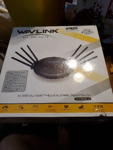 WAVLINK AC3000 Smart WiFi Router-MU-MIMO Tri-Band Gigabit High Speed WiFi Router