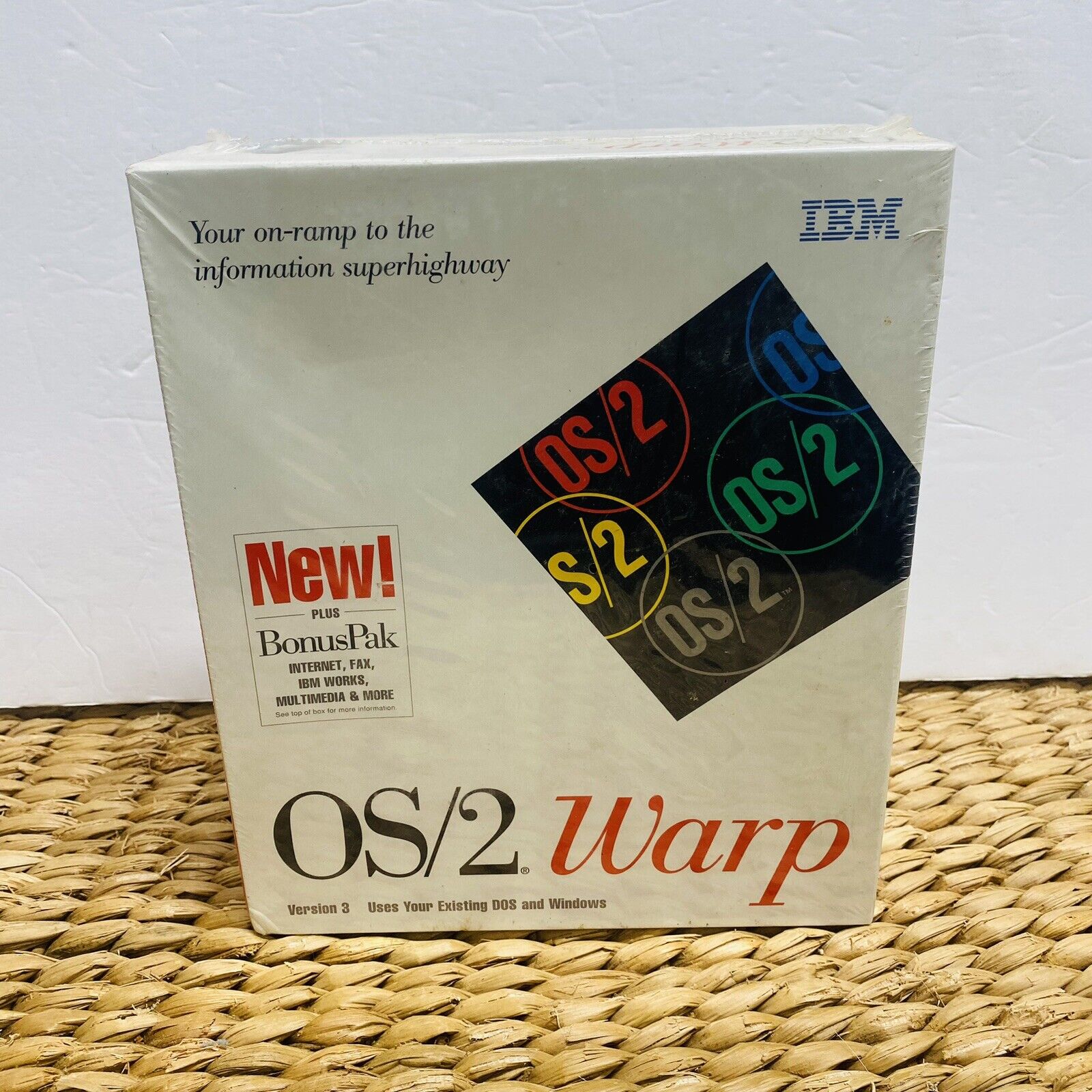 New Sealed IBM OS/2 Warp Version 3 Operating System Plus Bonus Pack 1994 Rare 