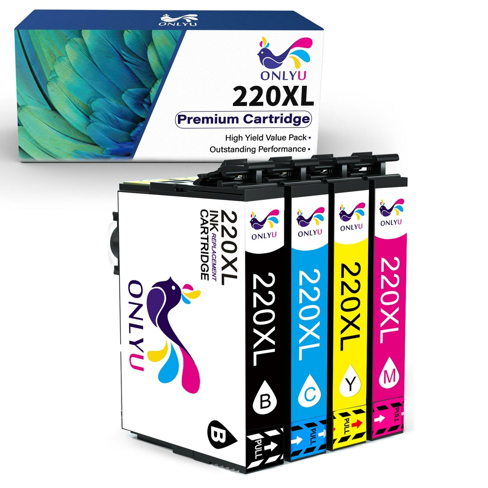 4x 220XL T220XL Ink For Epson XP320 XP420 XP424 WF2630 WF2650 WF2660 WF2750