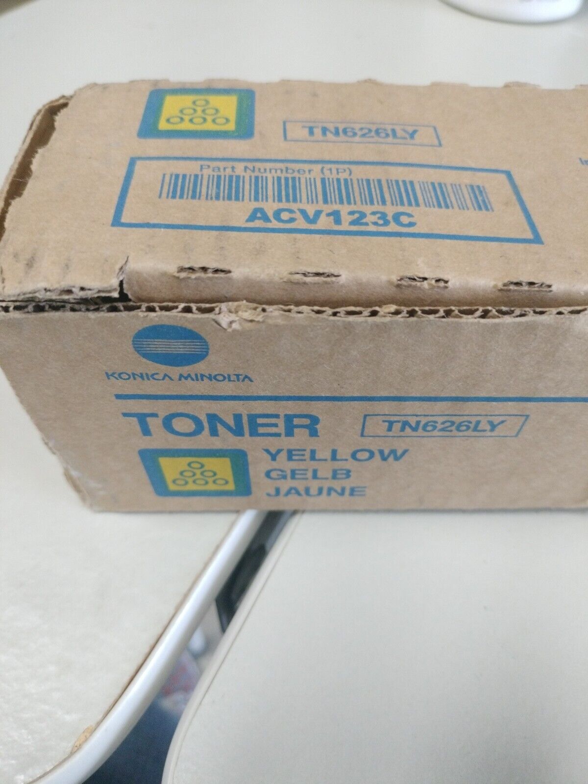 Genuine Konica Minolta ACV123C TN-626LY TN626LY Toner Cartridge Yellow Bizhub C4