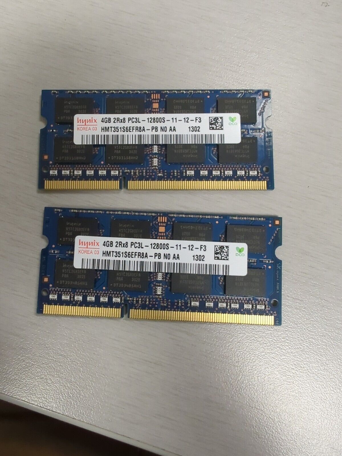 8GB (2x4GB) PC3L-12800s DDR3-1600MHz 2Rx8 Non-ECC Hynix HMT351S6EFR8A-PB