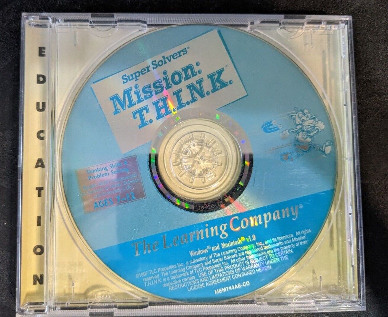 Super Solvers Mission THINK PC Game CDrom Thinking Skills Educational V1.0 1997