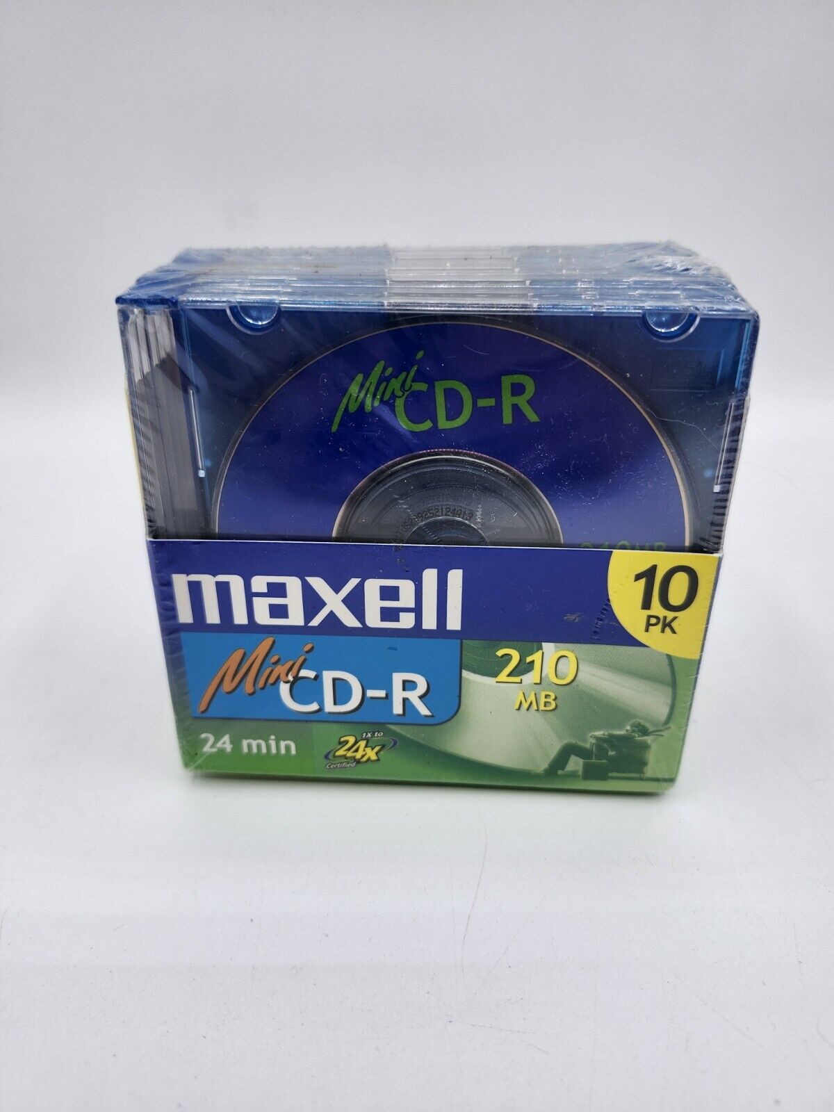 Maxell Mini CD-R Recordable Discs 10 Pack 210MB 24x Speed w Jewel Cases