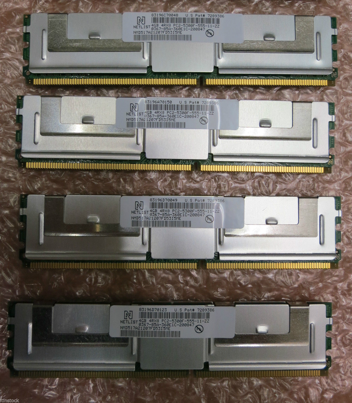 Original Dell 16Gb ( 4 x 4Gb dimms ) Ram Memory Poweredge 1950 2950 2900 6950
