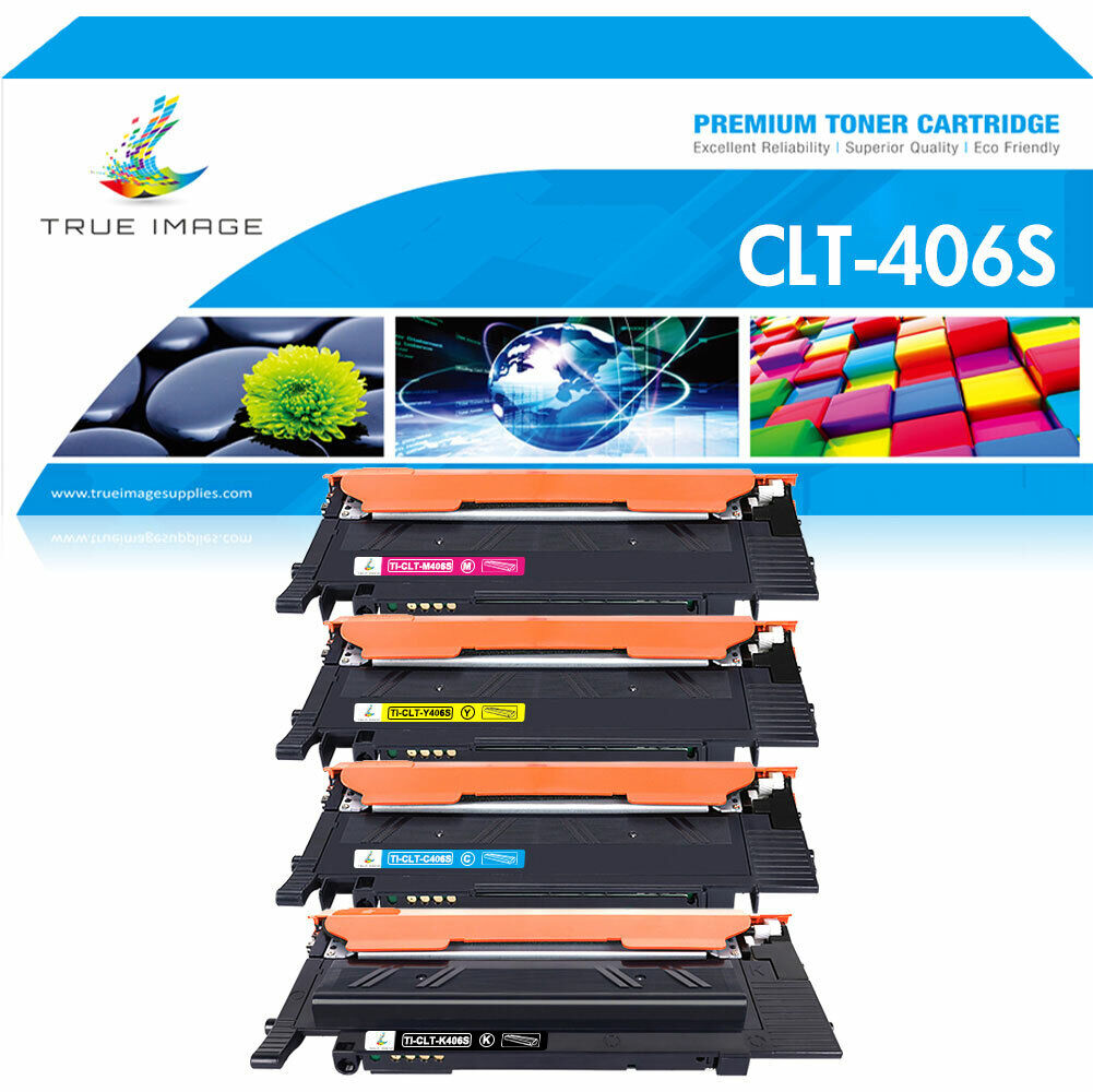 4 x CLT-K406S CLT-C406S CLT-M406S CLT-Y406S Toner Cartridge for Samsung C460FW