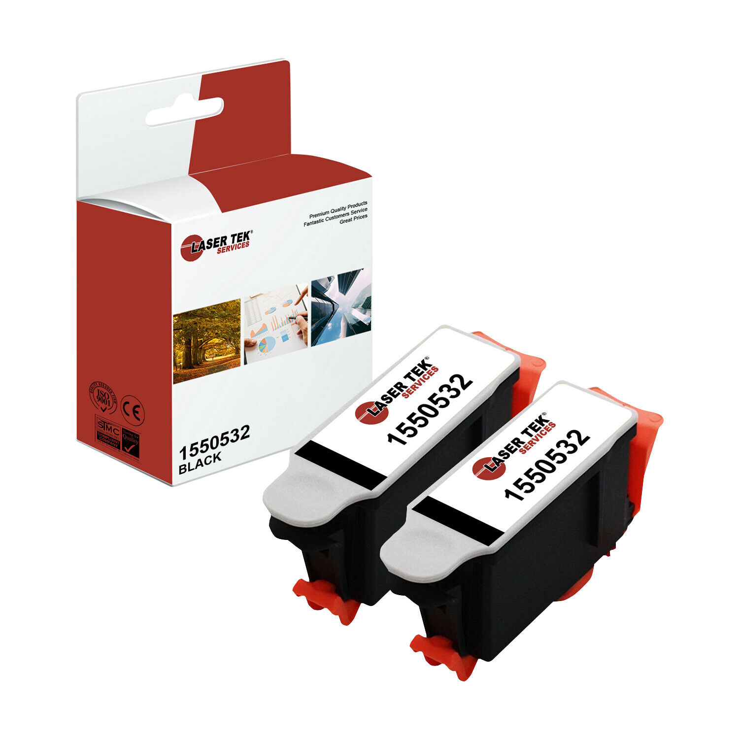 2Pk LTS 30XL 1550532 Black HY Compatible for Kodak ESP C110 C310 C315 Ink