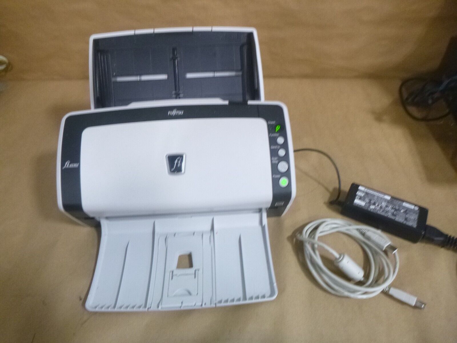 Fujitsu fi-6130Z Color Scanner 600DPI with AC Adapter + USB + Input Output Trays