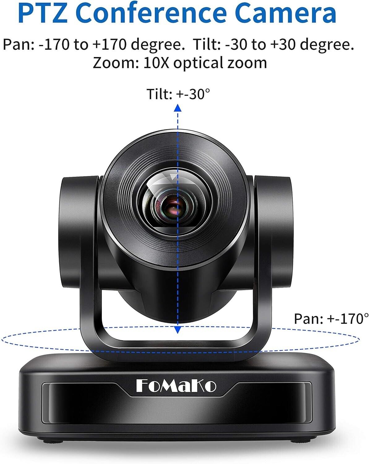 FoMaKo  FMK 102U 10X-USB PTZ Camera HD color 1080p Video Conferencing Camera