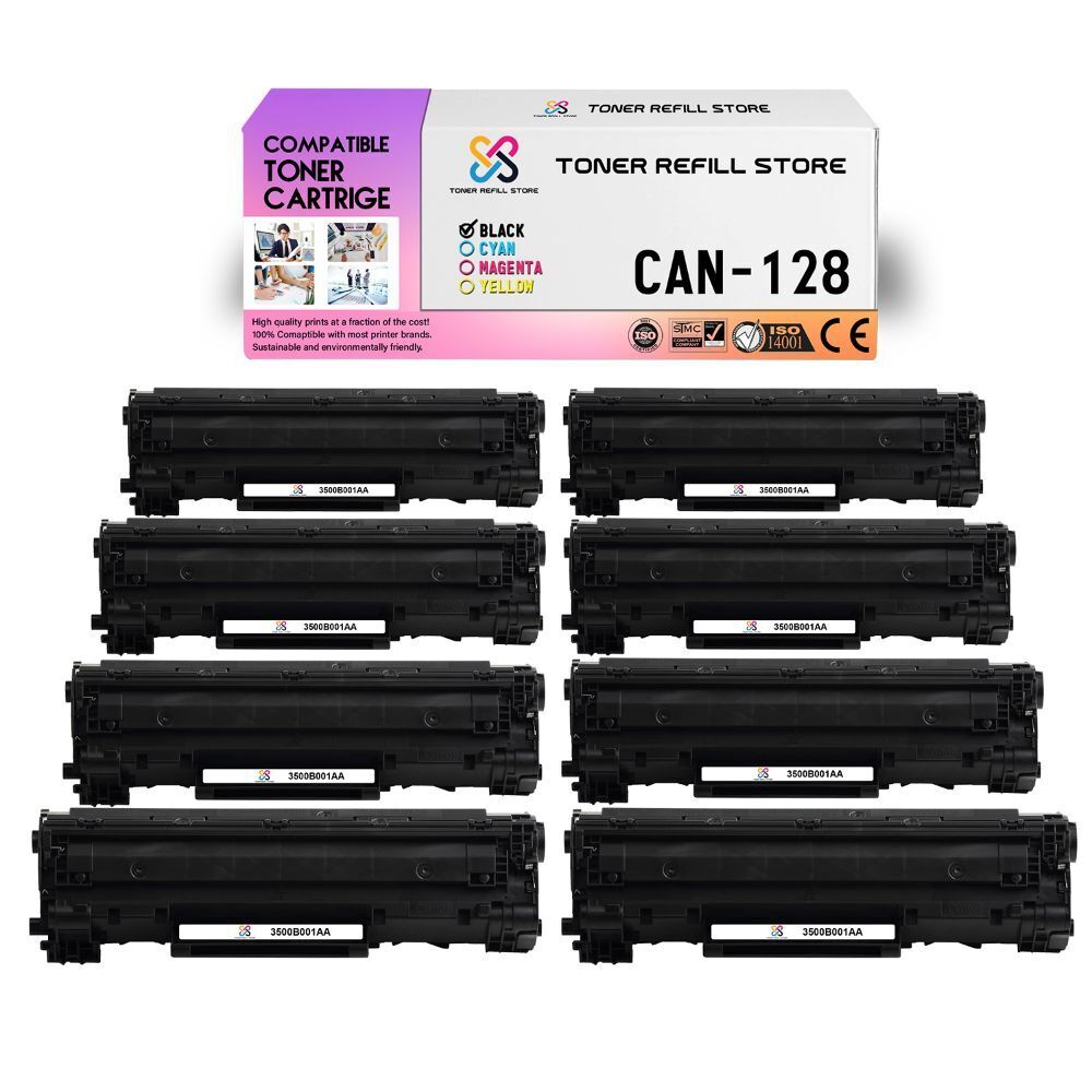8Pk TRS CRG-128 Black Compatible for Canon ImageClass MF4450 Toner Cartridge
