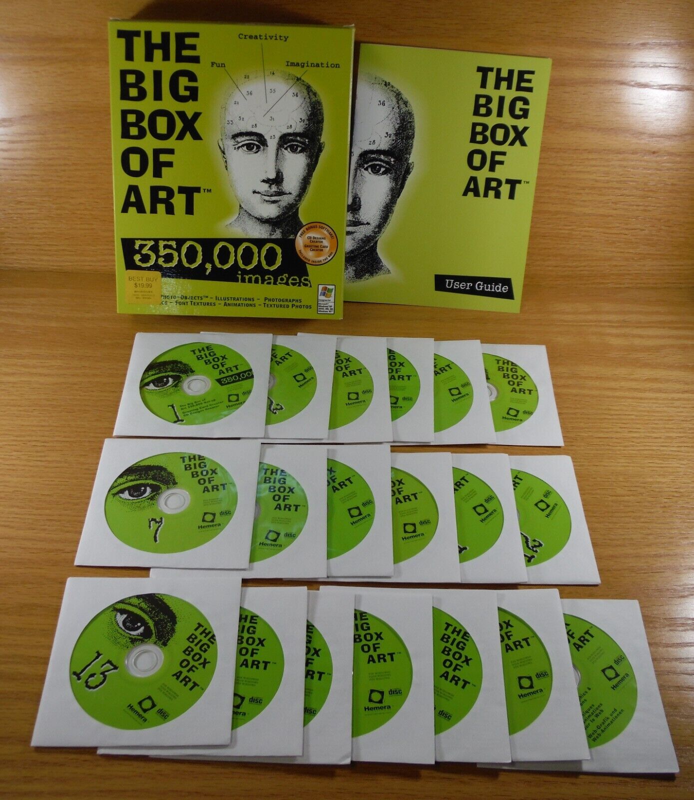 The Big Box of Art Images, Graphics, Clip Art, Photos, 19 CD-ROMs 350,000 Images