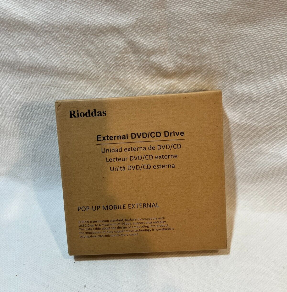 Rioddas Pop-up Mobile  External DVD/CD Drive Model BT638  USB3.0