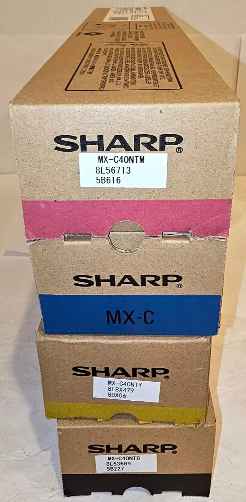 Sharp MX-C40NT Toner Cartridges Set Genuine CMYK For MXC311 MXC312 MXC401 oem