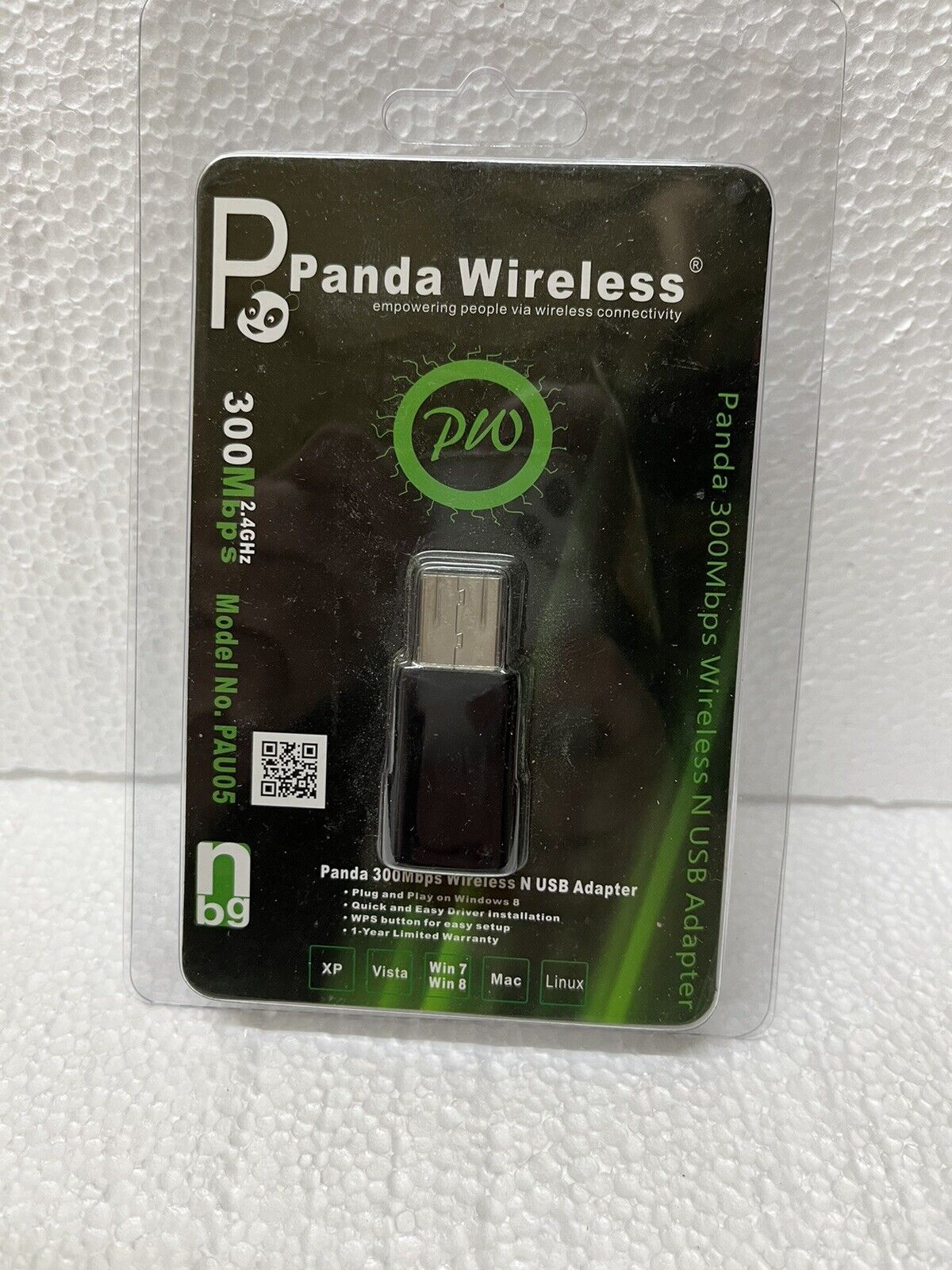 Panda 300Mbps Wireless N USB Adapter - Windows Vista/7/8/8.1/10  